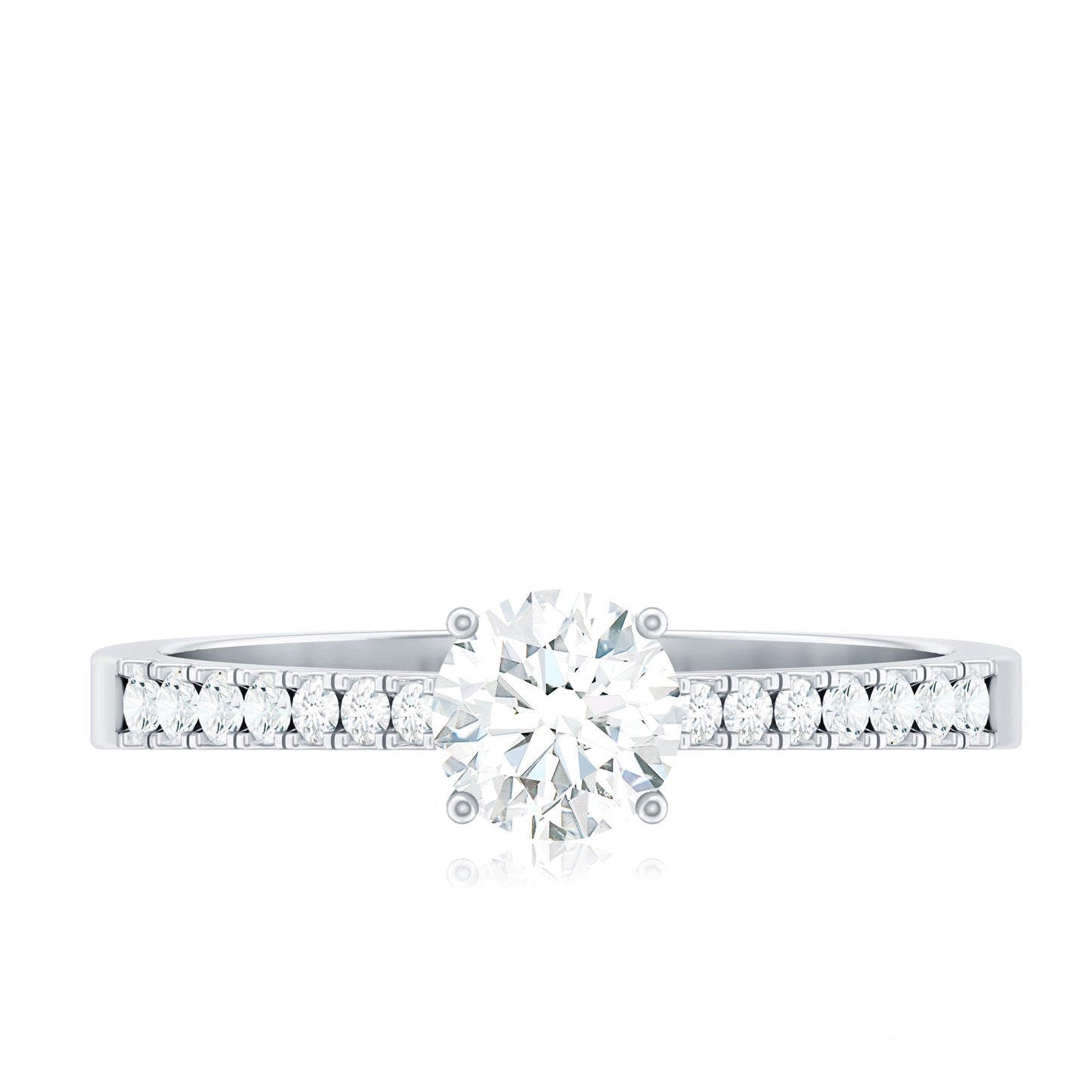 Half Carat Moissanite Engagement Ring