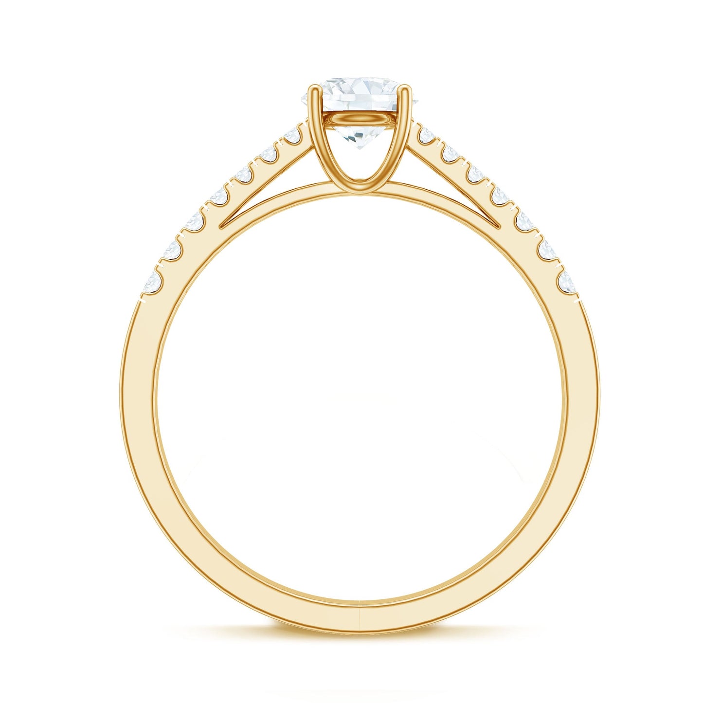 Half Carat Moissanite Engagement Ring
