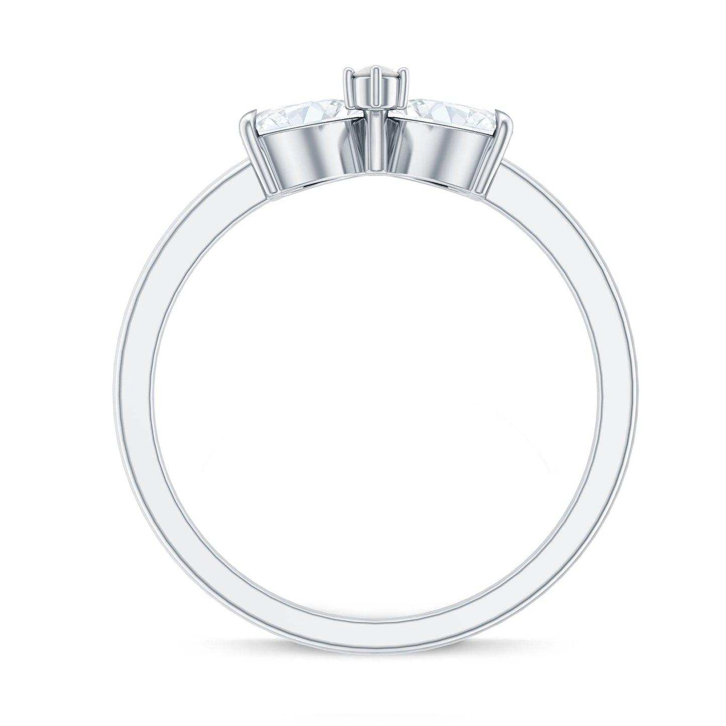 Heart Shaped Moissanite Infinity Promise Ring