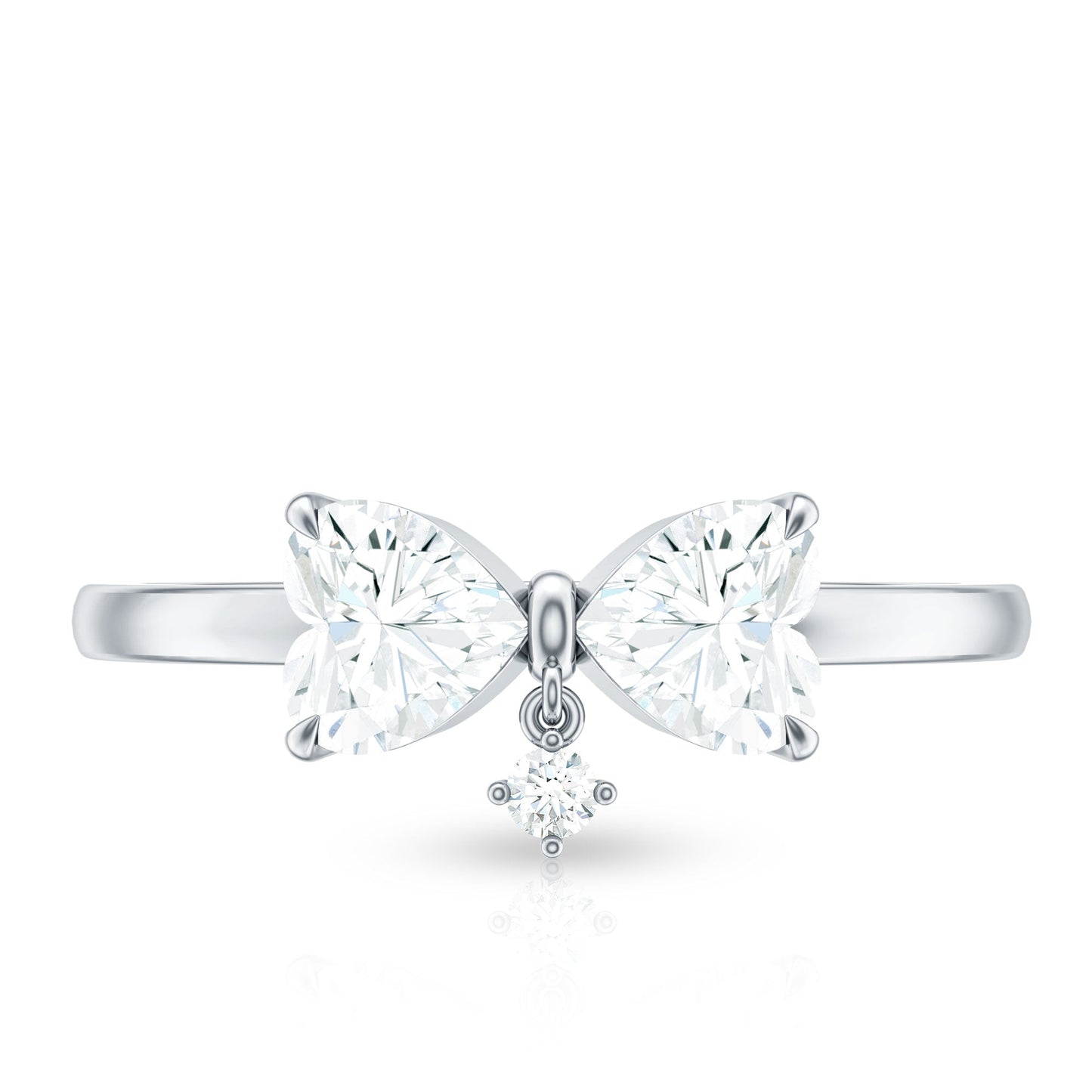 Heart Shaped Moissanite Infinity Promise Ring