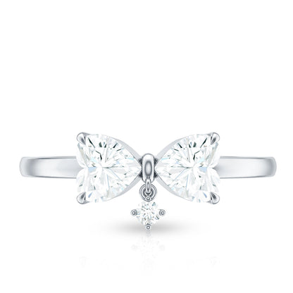 Heart Shaped Moissanite Infinity Promise Ring