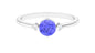 Certified Tanzanite Cute Promise Ring with Diamond
