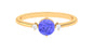 Certified Tanzanite Cute Promise Ring with Diamond