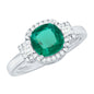 Cushion Cut 2 Carat Lab Grown Emerald Diamond Statement Engagement Ring