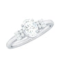 Oval Shaped Moissanite Engagement Ring with Certificate