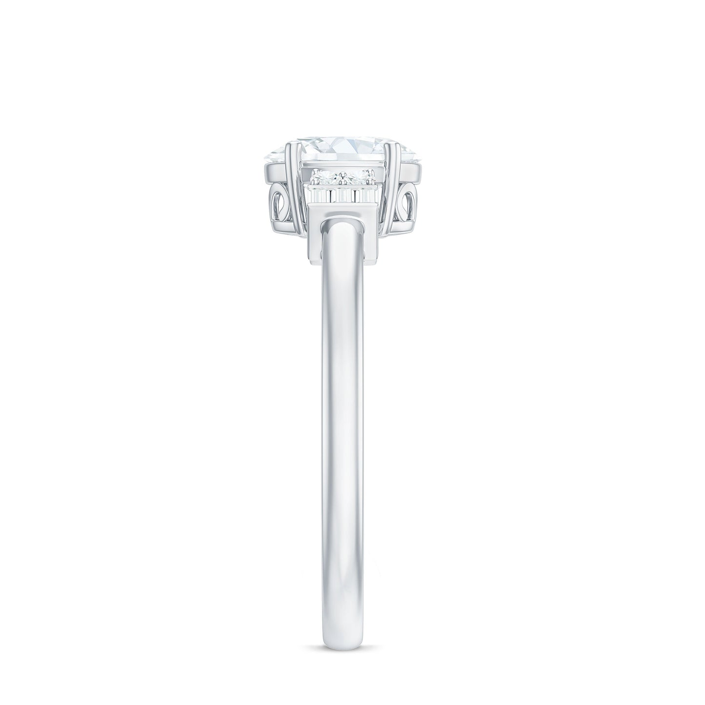 Oval Shaped Moissanite Engagement Ring with Certificate