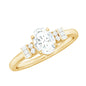 Oval Shaped Moissanite Engagement Ring with Certificate