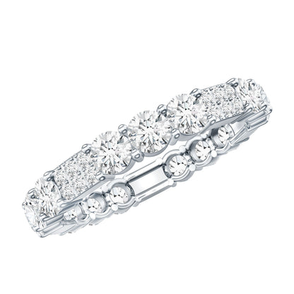 Designer Round Moissanite Full Eternity Ring for Women