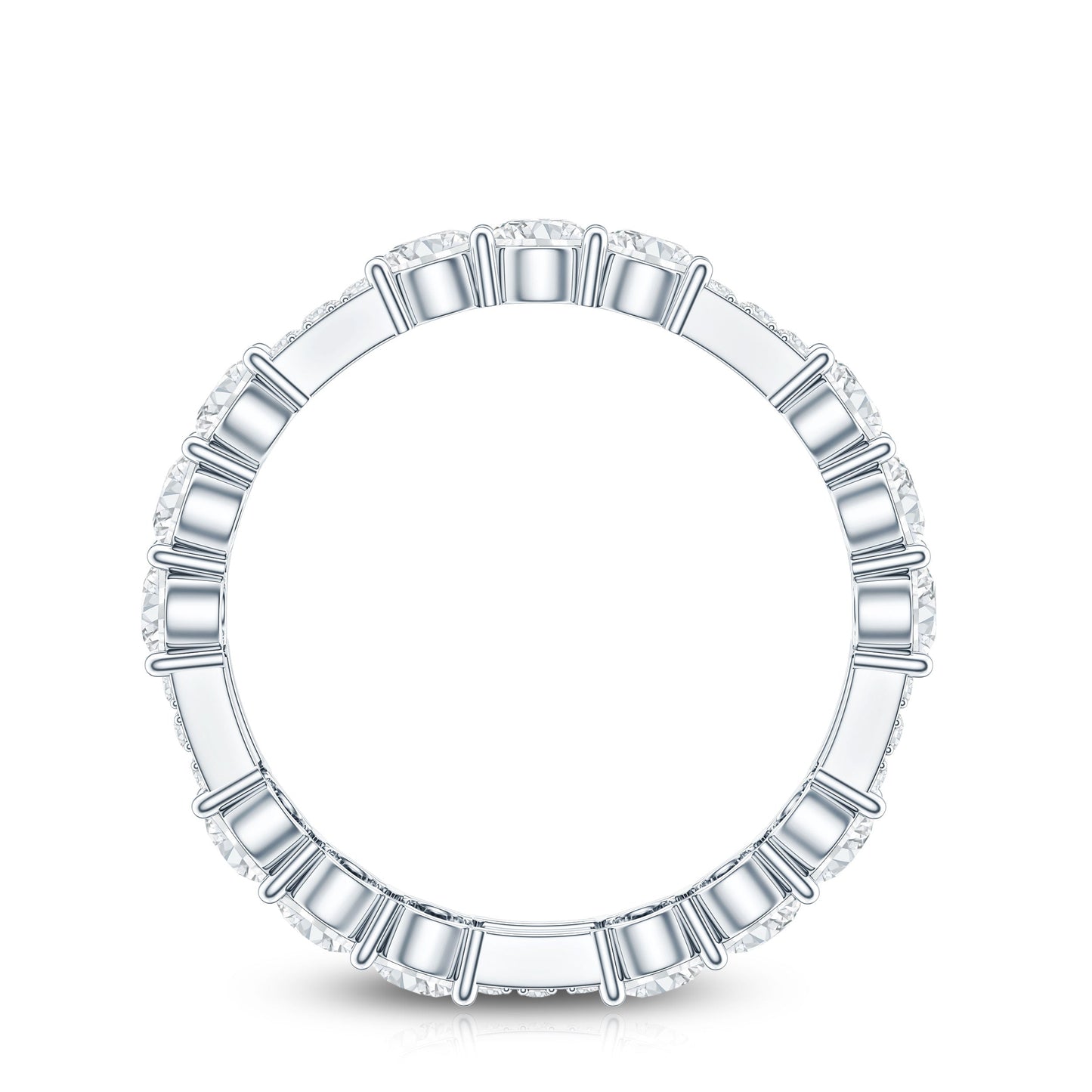 Designer Round Moissanite Full Eternity Ring for Women