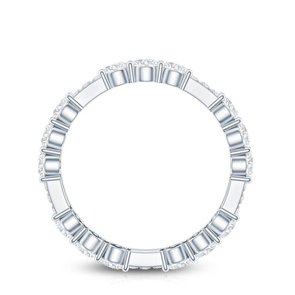 Designer Round Moissanite Full Eternity Ring for Women