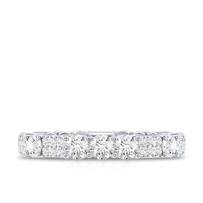 Designer Round Moissanite Full Eternity Ring for Women