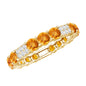 Natural Citrine Diamond Eternity Wedding Band