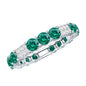 Certified Lab Grown Emerald Diamond Eternity Wedding Band