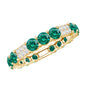 Certified Lab Grown Emerald Diamond Eternity Wedding Band