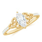 Marquise Cut Moissanite Celtic Knot Engagement Ring