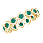 Certified Lab Grown Emerald Infinity Twisted Eternity Ring