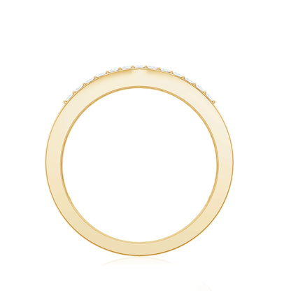 Certified Moissanite 3 Row Wedding Band for Men
