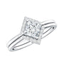 Certified Moissanite Princess Cut Wedding Ring Set for Women