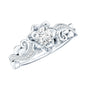 Certified Flower Inspired Moissanite Engagement Ring For Women