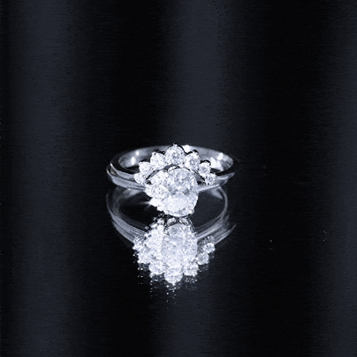 Designer 1.2 Carat Oval Cut Moissanite Wedding Ring Set With Certificate