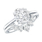Designer 1.2 Carat Oval Cut Moissanite Wedding Ring Set With Certificate