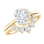 Designer 1.2 Carat Oval Cut Moissanite Wedding Ring Set With Certificate