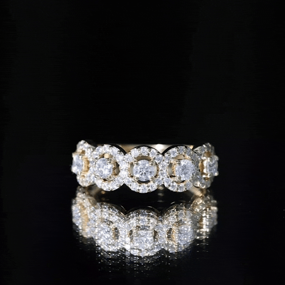 Classic Diamond Half Eternity Wedding Anniversary Ring