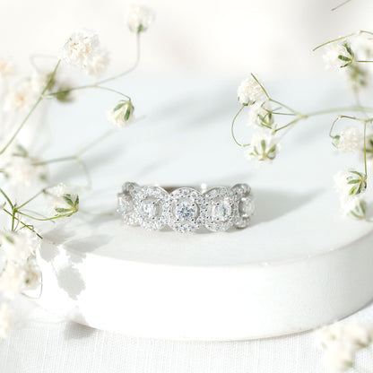 Classic Diamond Half Eternity Wedding Anniversary Ring