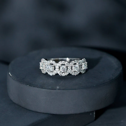 Classic Diamond Half Eternity Wedding Anniversary Ring