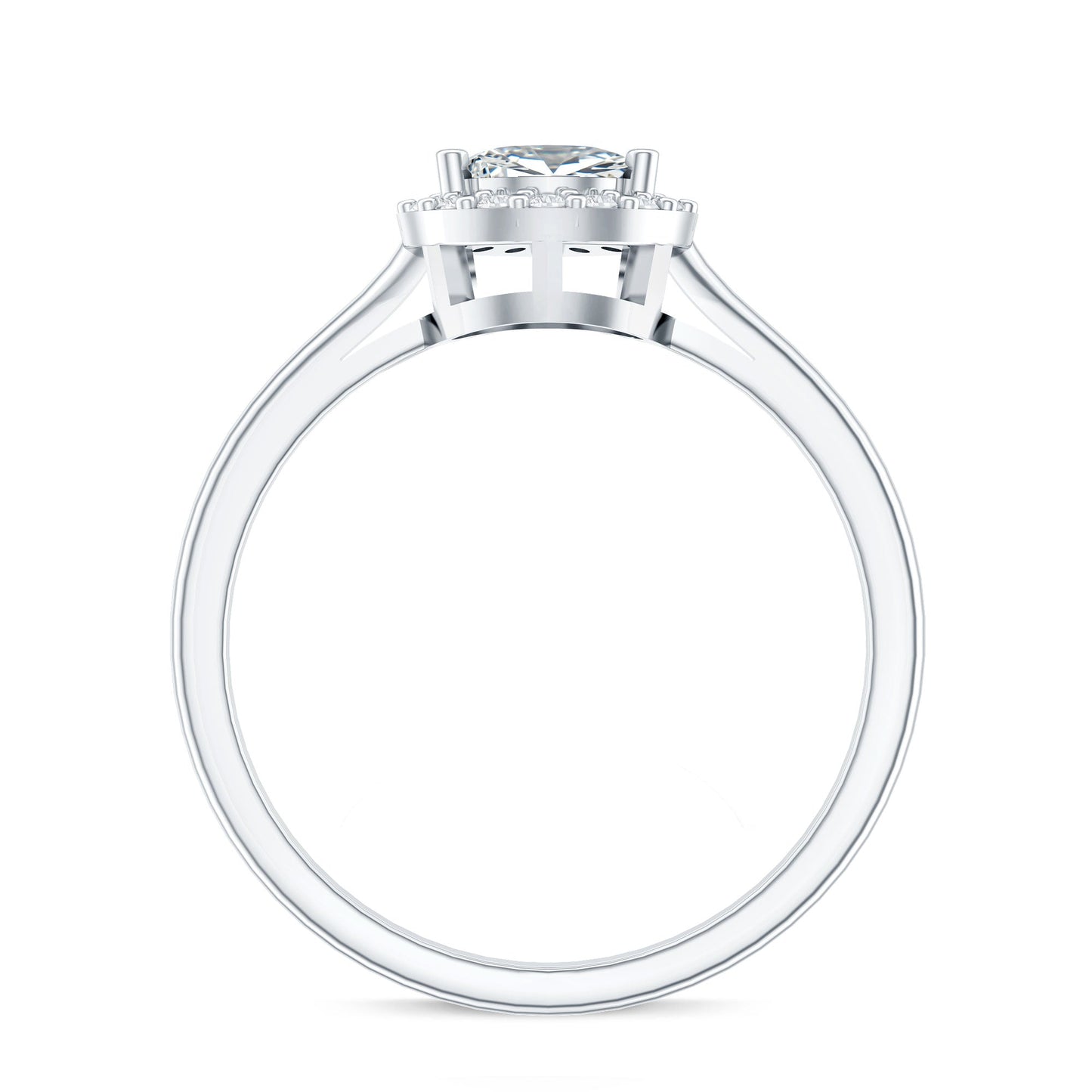 0.7 Carat Brilliant Cut Moissanite Teardrop Engagement Ring