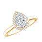 0.7 Carat Brilliant Cut Moissanite Teardrop Engagement Ring