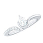 Pear Shaped Moissanite Cuff Ring for Women
