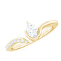 Pear Shaped Moissanite Cuff Ring for Women