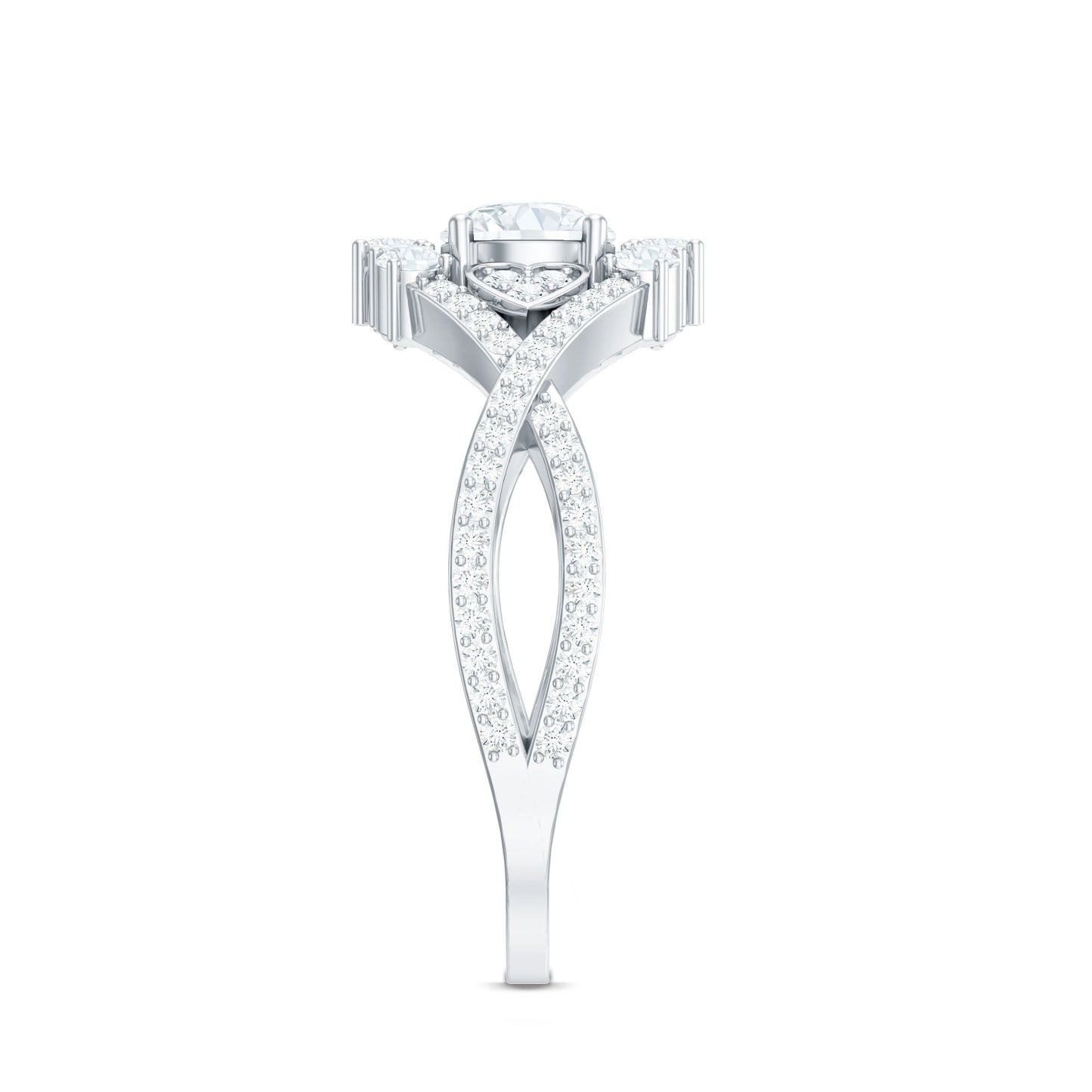 Designer Moissanite Beautiful Engagement Ring with Certificate