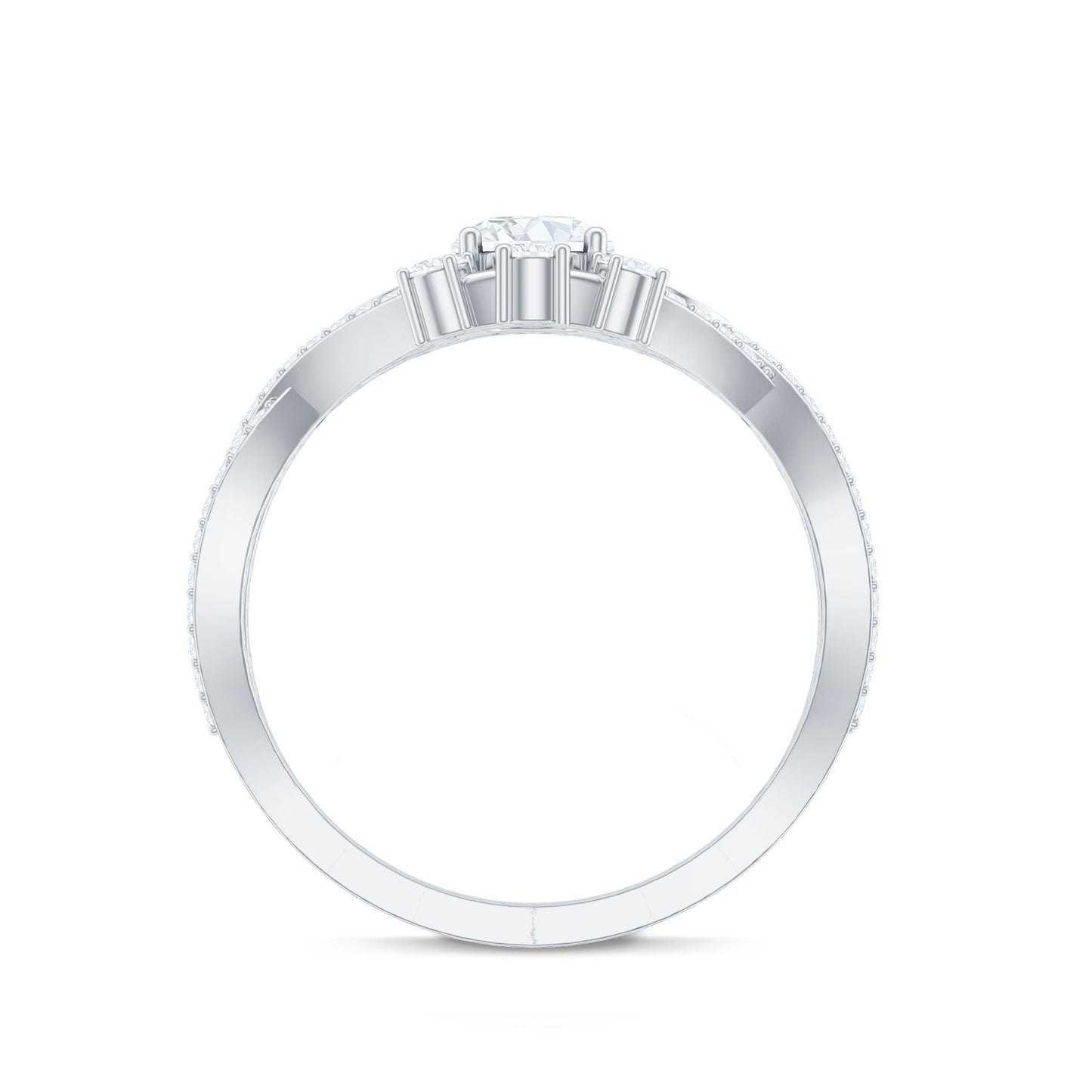 Designer Moissanite Beautiful Engagement Ring with Certificate