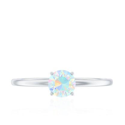 Natural Ethiopian Opal October Birthstone Ring