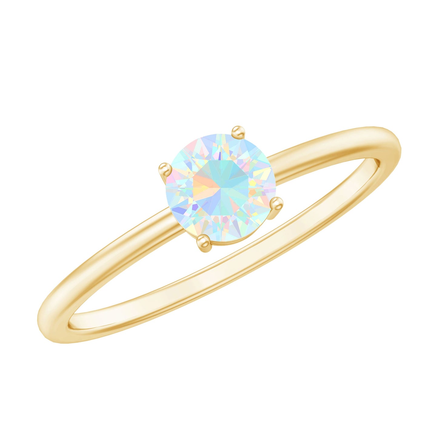 Natural Ethiopian Opal October Birthstone Ring