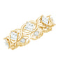 Certified Princess Cut Moissanite Wedding Band Ring