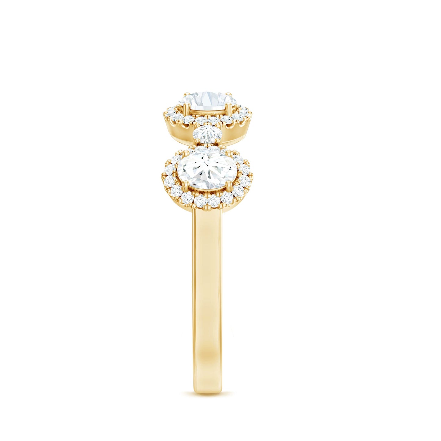 Designer Moissanite Anniversary Ring with Certificate