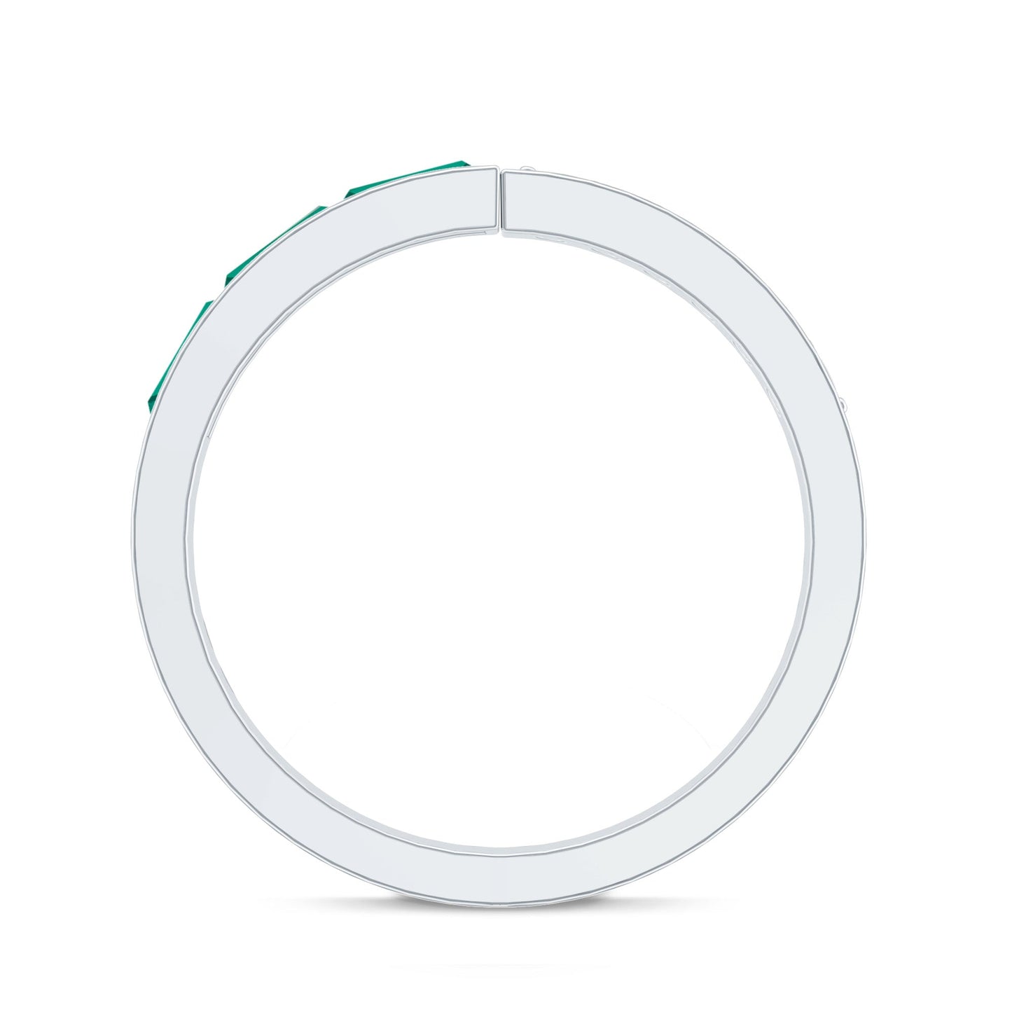 Certified Baguette Lab Grown Emerald Diamond Anniversary Band Ring