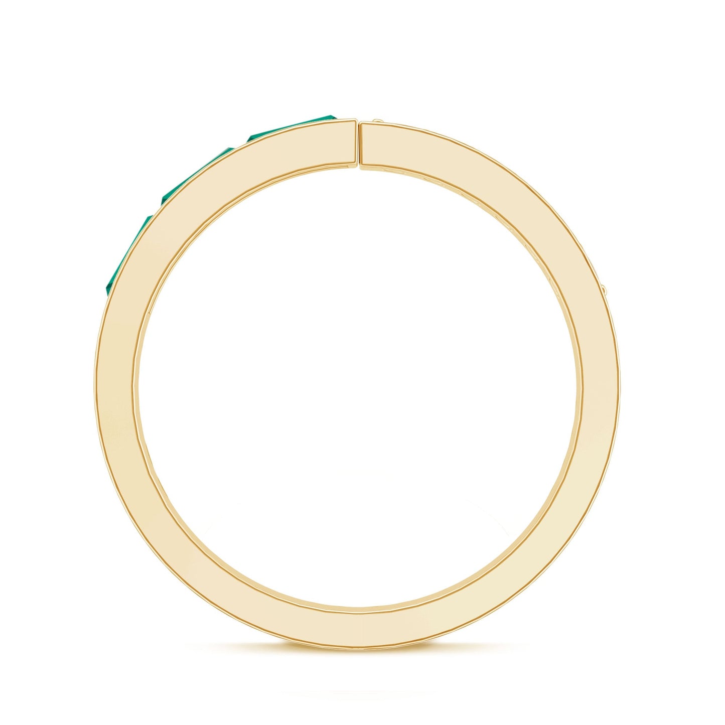 Certified Baguette Lab Grown Emerald Diamond Anniversary Band Ring