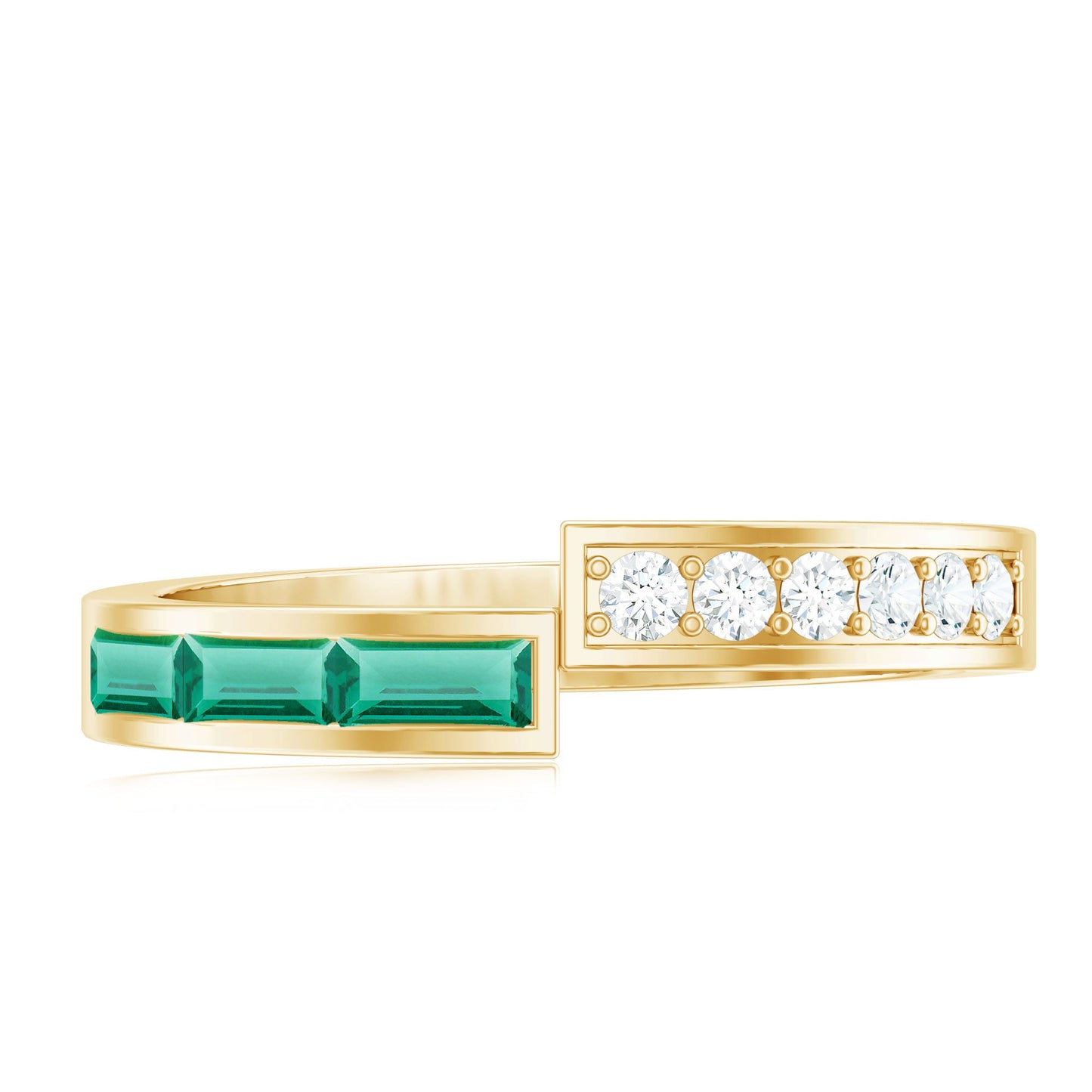 Certified Baguette Lab Grown Emerald Diamond Anniversary Band Ring