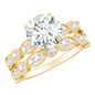 2 Carat Brilliant Cut Moissanite Bridal Ring Set