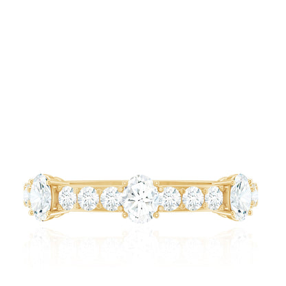 Natural Diamond Half Eternity Band Ring