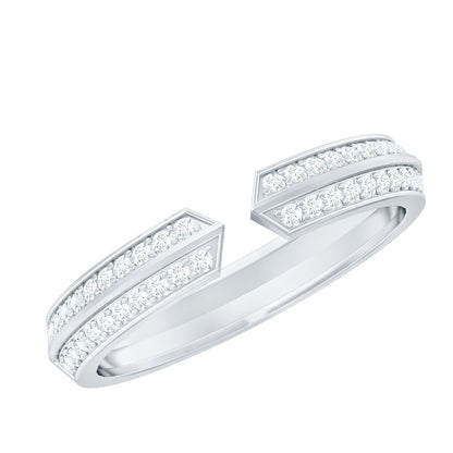 Certified Natural Diamond Anniversary Ring in Cuff Style