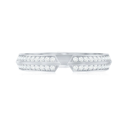 Certified Natural Diamond Anniversary Ring in Cuff Style