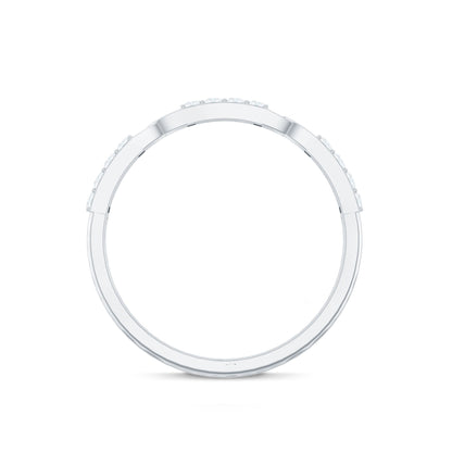 Certified Moissanite Interlocking Wedding Band