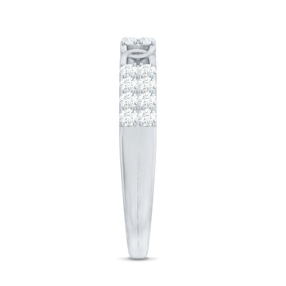 Certified Moissanite Interlocking Wedding Band