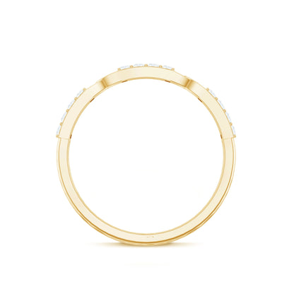 Certified Moissanite Interlocking Wedding Band