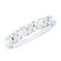 Certified Moissanite Half Eternity Stackable Band Ring